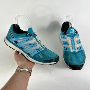 Salomon X Scream Sneaker Women's 8.5 Blue Lace Up Low Top Running Shoes 361920